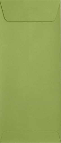 LUXPaper #10 Policy Business Envelopes | Peel & Press | 4 1/8" x 9 1/2" | Avocado Green | 70lb. Text | 50 Qty - color: Avocado Green, size: 50 Qty