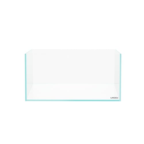 Rimless Shallow Aquarium Tank, 6 Gallon Low Iron Ultra-Clear Glass Square Fish Tank, Professional Desktop Paludarium for Turtles, Plants, and Aquascaping 17.7" L × 17.7" W × 11" H.