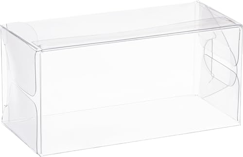 Hammont Clear PET Plastic Boxes - Transparent Storage Containers for Party Favors, Gifts, Cookies, Ornaments, Weddings, Birthdays, and Special Events - 1.5"x1.5"x3.125" (24 Pack) - size: 1.5"x1.5"x3.125"