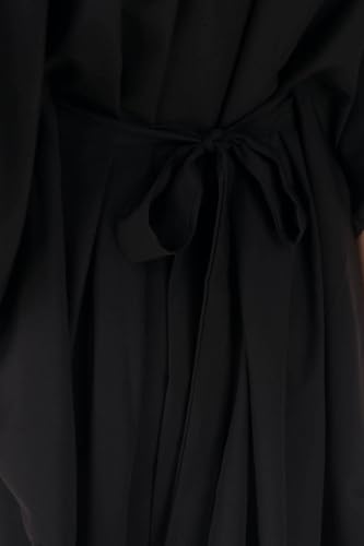 MyBatua Women's Kaftan, Free Size Abaya, Dubai Islamic Dress, Muslim Maxi KF-001 - color: Black
