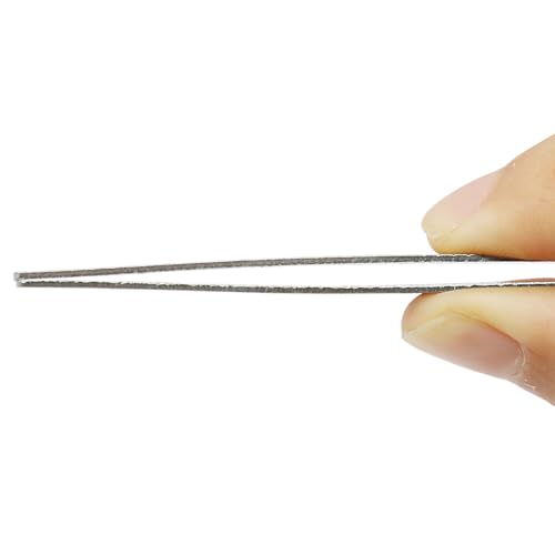 Hordion 2Pcs 4.7" Thumb Forceps Stainless Steel Hobby Tweezers | Blunt Serrated Tips Long tweezer - size: 4.7"