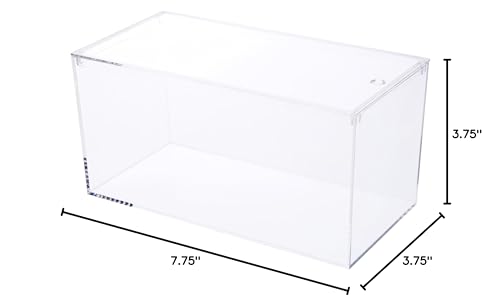 Pioneer Plastics 083CAQUA Clear Micro Habitat Terrarium, Tarantula Enclosure, Desktop Aquarium, 7.75" W x 3.75" D x 3.75" H