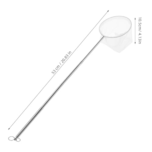 SOLUSTRE Fine Mesh Fish and Shrimp Net with Telescopic Stainless Steel Handle 3D Small Fish Tank Net for Aquarium and Brine Shrimp Catching