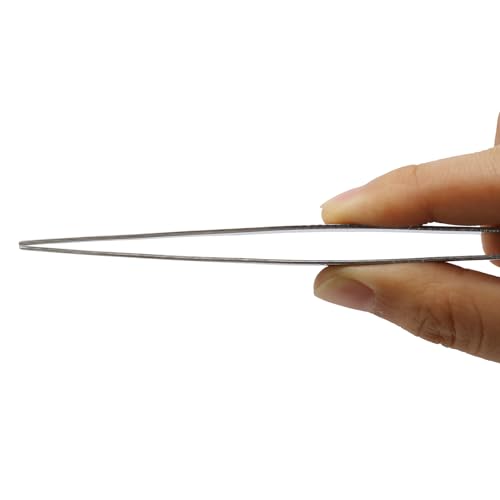 Hordion 2Pcs 6.3" Thumb Forceps Stainless Steel Hobby Tweezers | Blunt Serrated Tips Long tweezer - size: 6.3"