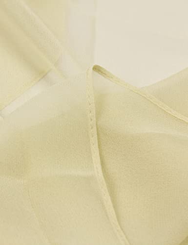 PANTONIGHT Long Chiffon Sheer Scarf For womens - color: 059 Plain Dark Yellow