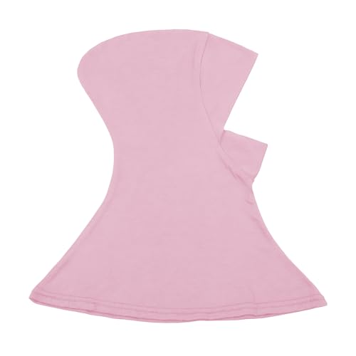 Solid Women Muslin Head Scarf Plain Under Scarf Turban Cap Flexible Viscose Neck Collar Bonnet Chic Wear For Gym Ramadan - color: Pink