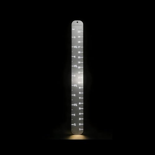 5 Gallon Bucket Depth Gauge, Liquid Level Measure Stick with Inch/Gallon Marks for Paint, Water, Chemical, Farming
