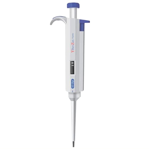 High-Precision Adjustable Single Channel Pipettor 0.5-10ul for Laboratory | High Accuracy, Manual Variable Volume Micropipette Compatible with Molecular Biology and Cell Culture Research - size: 0.5-10ul