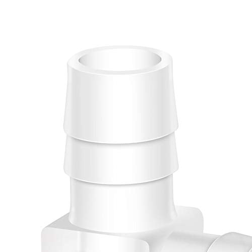 Quickun 5/8" Hose Barb 90 Degree Elbow L Fitting, Plastic 2 Way Equal Barbed Joint Splicer Mender Union Adapter Hose Fitting (Pack of 2) - size: 5/8" (2Pcs)