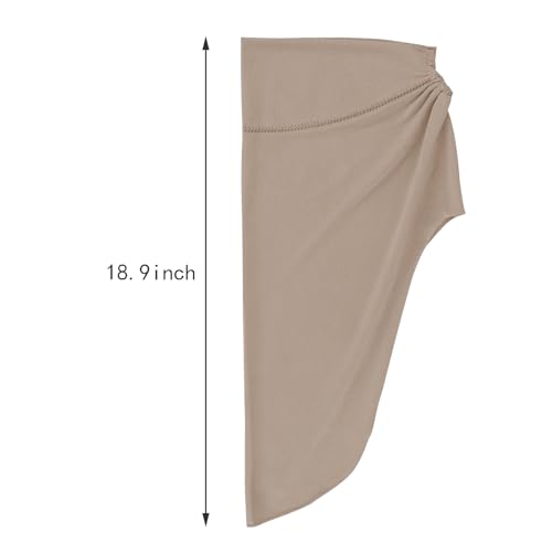3Pcs Underscarf Hijab Cap Undercap Hijab Tube under Hijab Cap Under Cap for Women Hijab Underscarf Cap Dreadlocks Tube, Black + Gray + Beige
