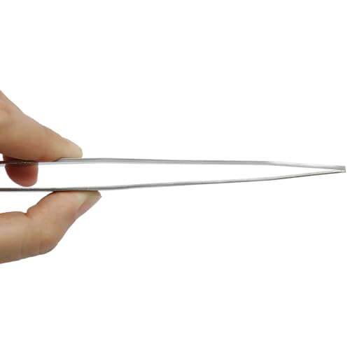Hordion 2Pcs 9.8" Thumb Forceps Stainless Steel Hobby Tweezers | Blunt Serrated Tips Long tweezer - size: 9.8"