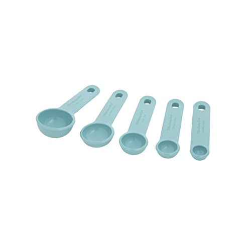 KitchenAid Measuring Spoons, Set Of 5, Aqua Sky (Pack of 12) - size: Set Of 5 (Pack of 12)