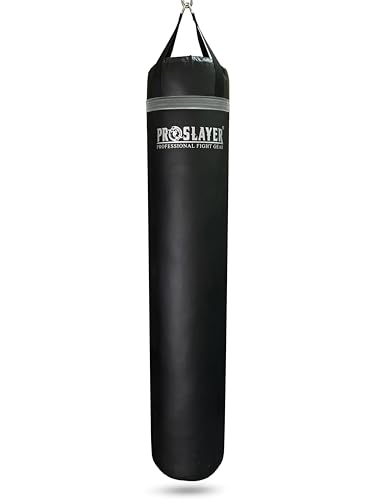 6ft Tall 150lb Muay Thai Kickboxing Boxing MMA Heavy Bag UNFILLED - Made in USA - color: Black/Grey