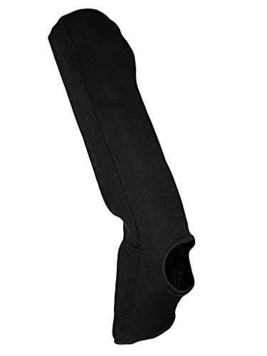 Ultimate - Cloth Shin Instep Guard for Karate TKD MMA Kickboxing Combat Training - color: Black, size: Children S