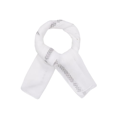 RARITYUS Sparkly Rhinestone Hijab Scarf for Women Silky Chiffon Instant Muslim Islamic Hijab Head Wrap Long Shawls - color: White