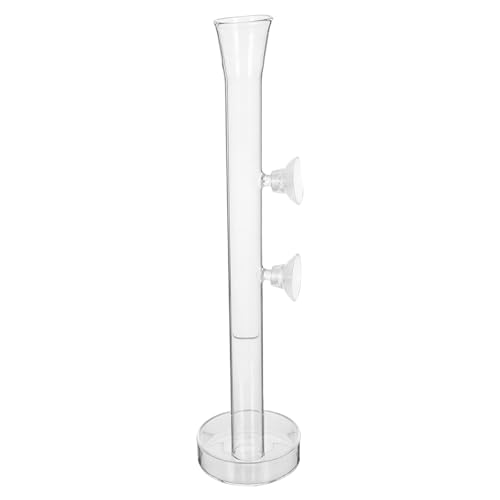 POPETPOP Shrimp Feeding Tube Set for Aquarium Transparent Fish Feeder Tray and Tube for Freshwater Tank Leak-Resistant Feeding Dish Easy to Fix in Glass Aquarium Tank 9.84 X 2.36 X 2.36 in - size: 25x3x3cm