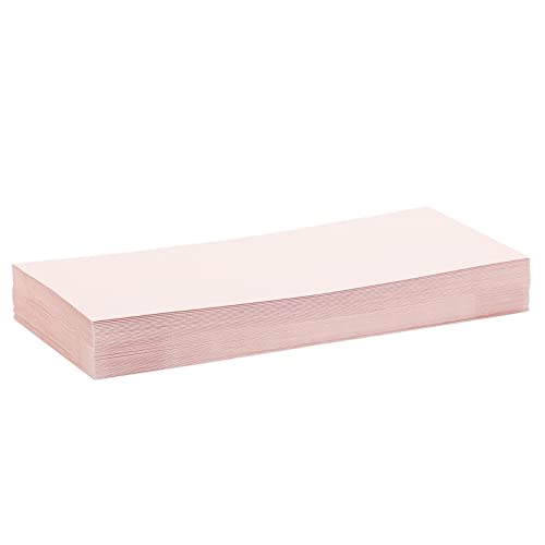Best Paper Greetings Money Envelopes for Cash - 4 1/8 x 9 1/2 In, Blush Pink & Rose Gold Foil Lined, 50 Pack - Decorative Letter Envelopes for Invitations & Mailing
