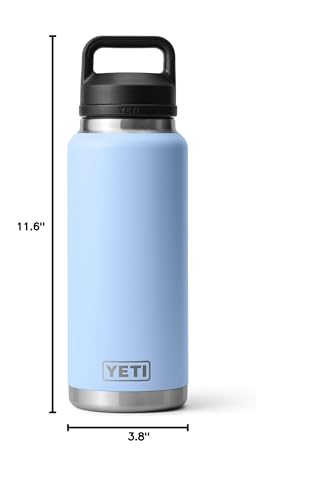 YETI Rambler 36 oz Bottle, Vacuum Insulated, Leakproof, Stainless Steel with Chug Cap - color: Big Sky Blue