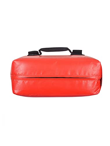Kicking Shield Curved Muay Thai Strike Pad for Boxing, MMA Taekwondo Karate, Ideal for Martial Arts Suitable for Football, Basketball, Hokey, Lacrosse 28″x15″ - color: Red