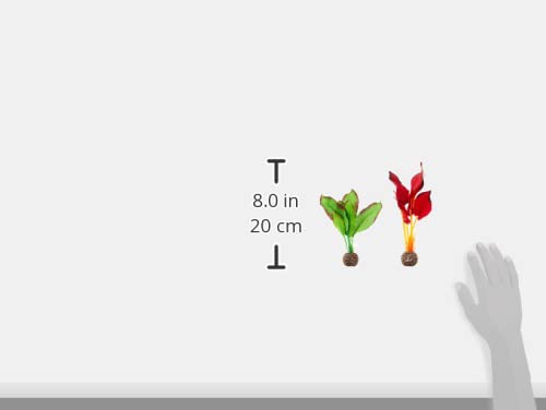 Silk Plant Set Small Green & red (46099) - color: Red/Green, size: Small