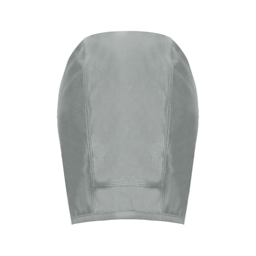 YiZYiF Wrestling Hair Cap Cover Universal Fit for Any Headgear with Chin and Open Ears Long Hair Slicker for Grappling - color: Grey