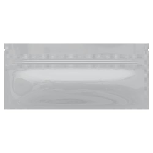 Mylar Style Barrier Bags – Zipper w/Heat Seal – 100 Bags (Gloss White/Gloss White, PR - 6?x2.7?) - color: Gloss White / Gloss White, size: 6x2.7 Inch (Pack of 100)