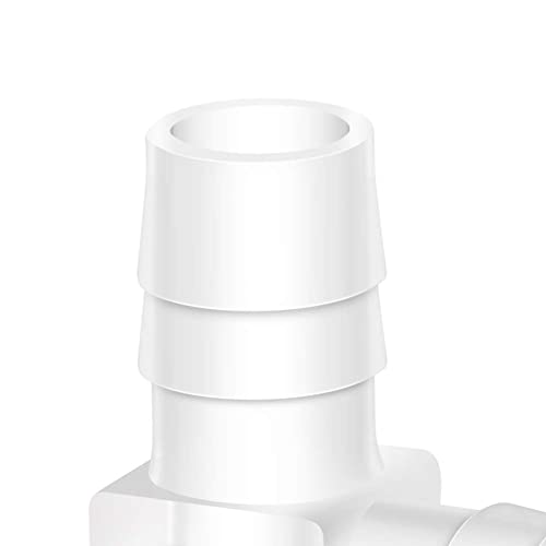Quickun 5/32" Hose Barb 90 Degree Elbow L Fitting, Plastic 2 Way Equal Barbed Joint Splicer Mender Union Adapter Hose Fitting (Pack of 7) - size: 5/32" (7Pcs)