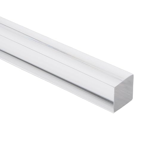 Acrylic Square Rod, Clear, 5/8" x 5/8", 48" L (2) - size: 48.0" L x 0.625" OD
