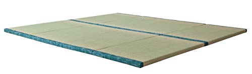 MustMat Japanese Floor Mattress Foldable Tatami Mats Folding Tatami Futon Mattress Rush Grass Floor Bed 35.4"x78.7"x1.2"(2 piece Set) - size: 2 piece set