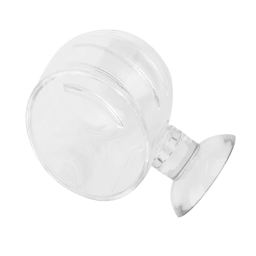 Aquarium Feeding Cup Fish Feeder Glass Acrylic Suction Cup Container for Freshwater Saltwater Tanks with Premium Suction Red Live Food Feeder (Acrylic) - size: Acrylic cup