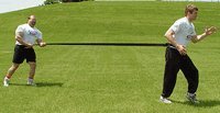 Dual Resistance Trainer – 2 Athlete Speed Resistance Training Equipment –Loops On Each End, Great for Speed, Strength and Power!
