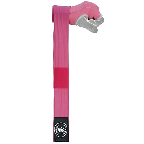 Boxing Gel Hand Wraps Quick Wraps – Padded Inner Gloves for Boxing, Muay Thai, Kickboxing & MMA Training - color: Pink, size: Large
