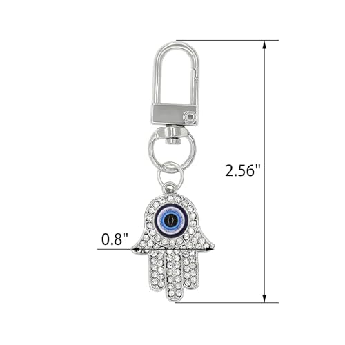 Evil Eye Keychains Car Key Ring Bag Purse Charm for Women Men - Good Luck Amulet Protection - color: M