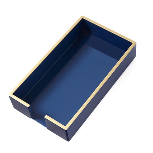 Paper Hand Towel Tray - Paper Guest Napkin Holder (Blue) - color: Blue
