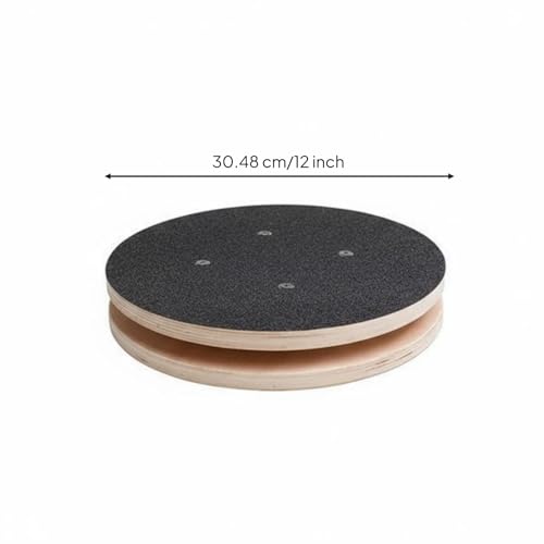 Generic Wooden Waist Rotating Disc Portable Waist Rotator Board Includes Floor Protection Mat Core Twist Disc for Indoor