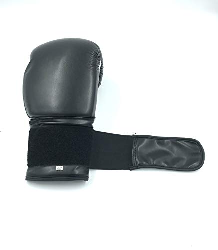 Boxing Gloves Black Kickboxing, Grappling, Fighting, Muay Thai Training Boxing Bag Gloves, Punch Bags and Focus Pads Punching Plain-Blank Vinyl Gloves No Logo - size: 10oz
