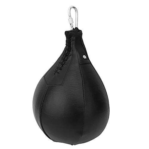 BORDSTRACT Boxing Speed Bag Kit, PU Punching Bag with Heavy-Duty Latex Bladder and Hanging Buckle, Speed Bag for Footwork, Head Movement, Reflex Training, MMA Sanda Durable Equipment