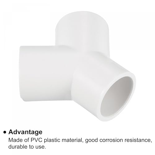 PATIKIL 25mm PVC Pipe Fittings, 1 Pack 3 Way Y Shape Water Tubing Joint Connectors Adapters Union for Garden Irrigation Home Aquarium - size: 25mm
