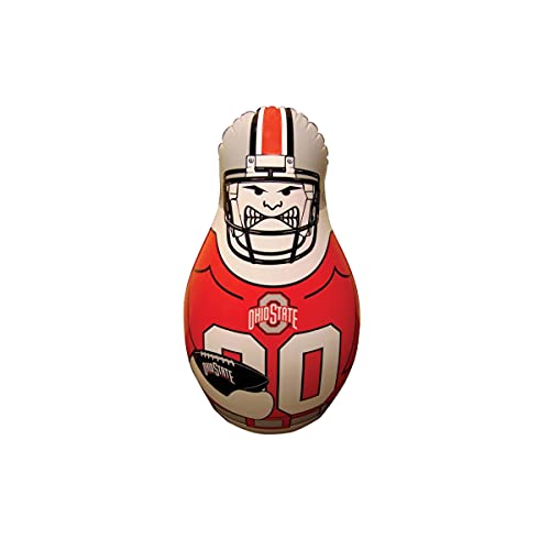 Fremont Die NCAA Ohio State Buckeyes Bop Bag Inflatable Tackle Buddy Punching Bag, Mini: 12" Tall, Team Colors