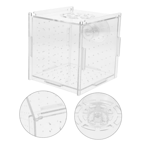 VICASKY Acrylic Fish Breeding Box Isolation Tank for Small Fish and Shrimp Aquarium Hatchery Incubator Cups Compact and Versatile Divider for Optimal Breeding Environment