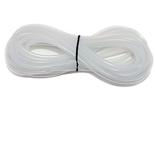 25 Feet 3/16 Inch Standard Aquarium Silicone Airline Tubing | With Air Stones, Check Valves, Suction Cups and Connectors, For Fish Tank, Hydroponics, Semi-Transparent - color: Semi-Transparent