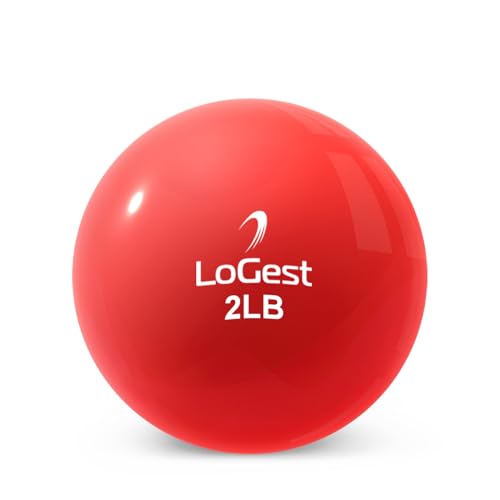 Logest Weighted Toning Exercise Balls Pair - Round Shape Medicine Ball - 1LB 2LB 3LB 4LB 5LB 6LB Available - Toning Muscle for Men & Women - size: 2LB - Pair