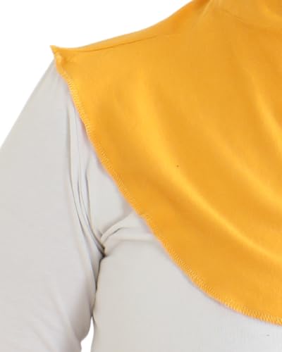 Prien Sport Hijab For Women, Muslim Head Scarf, Flexible Turban Girls, Chic Islamic Wear For Gym, Neck Collar Bonnet Viscose - color: Deep Yellow