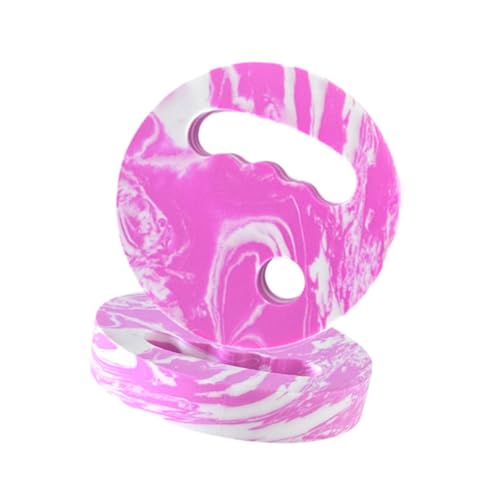 Menolana Water Exercise Discs Pool Resistance, Swim Discs Lightweight Buoyancy EVA Foam Aerobic Equipment for Water Workout Beach Pool - color: Pink White