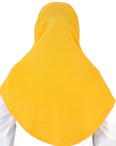 Prien Ready To Wear Hijab For Women, Instant Turban, Soft Muslim Scarf For Prayer, Long Hijabs, Islamic Clothes, Jersey Abaya - color: Deep Yellow