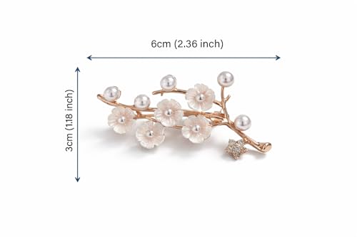 Flower pearl Brooch Pin