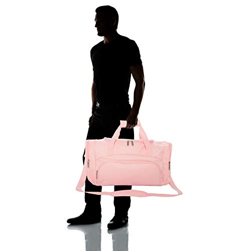DALIX Signature Travel or Gym Duffle Bag in (Black, Gray, Navy Blue Red) - color: Pink