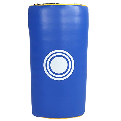 Taekwondo Block Target, Kickboxing Training Equipment, Curved Kick Pad with High - Density Sponge and PU Leather for Adults and Kids, Ergonomic Hand Guard for Martial - color: Blue and Yellow