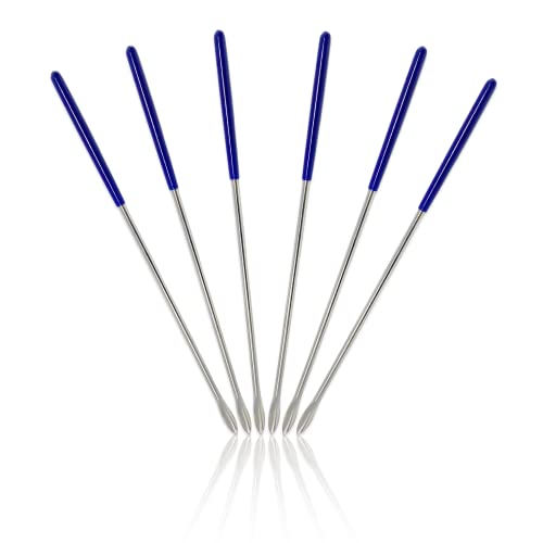 Micro Lab Spoon/Scoop Spatula with Stainless Steel Blade Vinyl Handle - 9 in (6PK) - size: 6PK - 9 in., style: Scoop