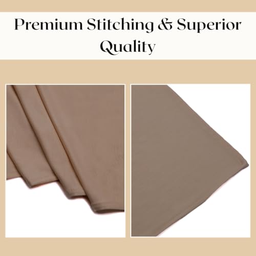 Premium Bamboo Jersey Hijab Scarves -Turban Head Wraps for Women, Fashion Headbands Long Plain Muslim Shawls - color: Beige